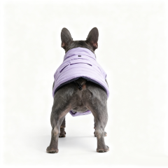 Purple Quilted Dog Vest with Functional Pockets