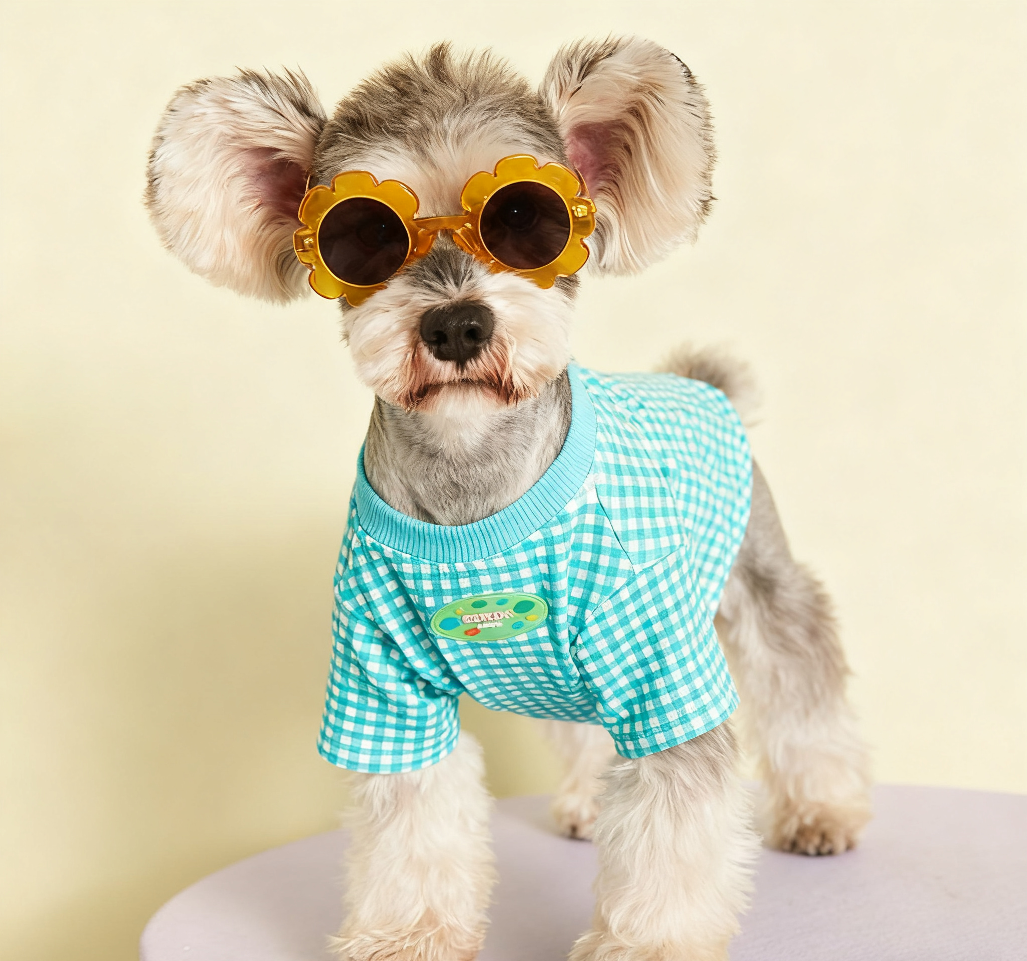 Plaid Pet tshirt Summer Clothes