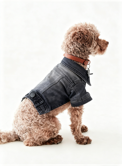 Vintage Washed Denim Dog Jacket