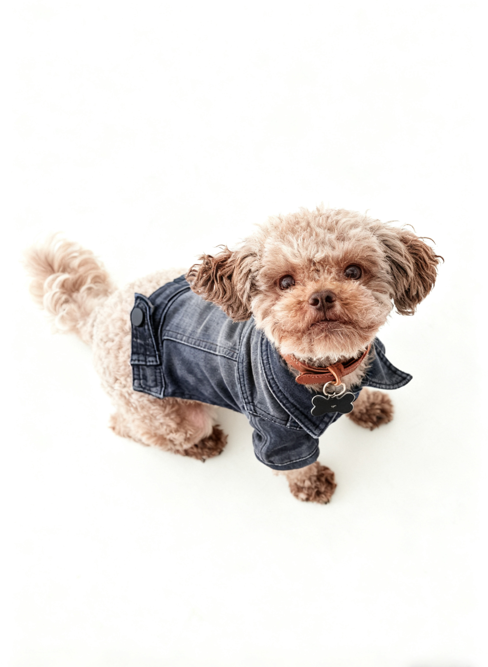 Vintage Washed Denim Dog Jacket