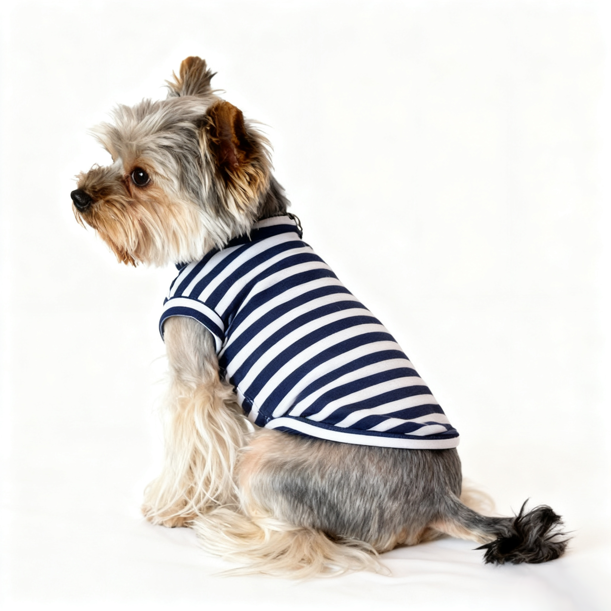 Small dog striped summer t-Shirt cotton breathable