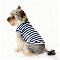 Small dog striped summer t-Shirt cotton breathable