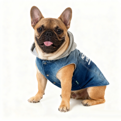 Denim Hoodie Dog Jacket