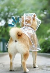 Clear Transparent Dog Raincoat with Hood