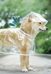 Clear Transparent Dog Raincoat with Hood