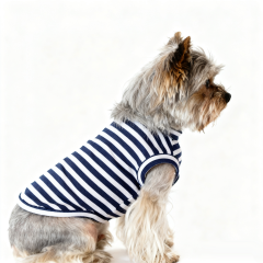Small dog striped summer t-Shirt cotton breathable