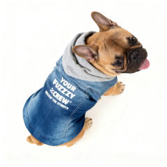 Denim Hoodie Dog Jacket