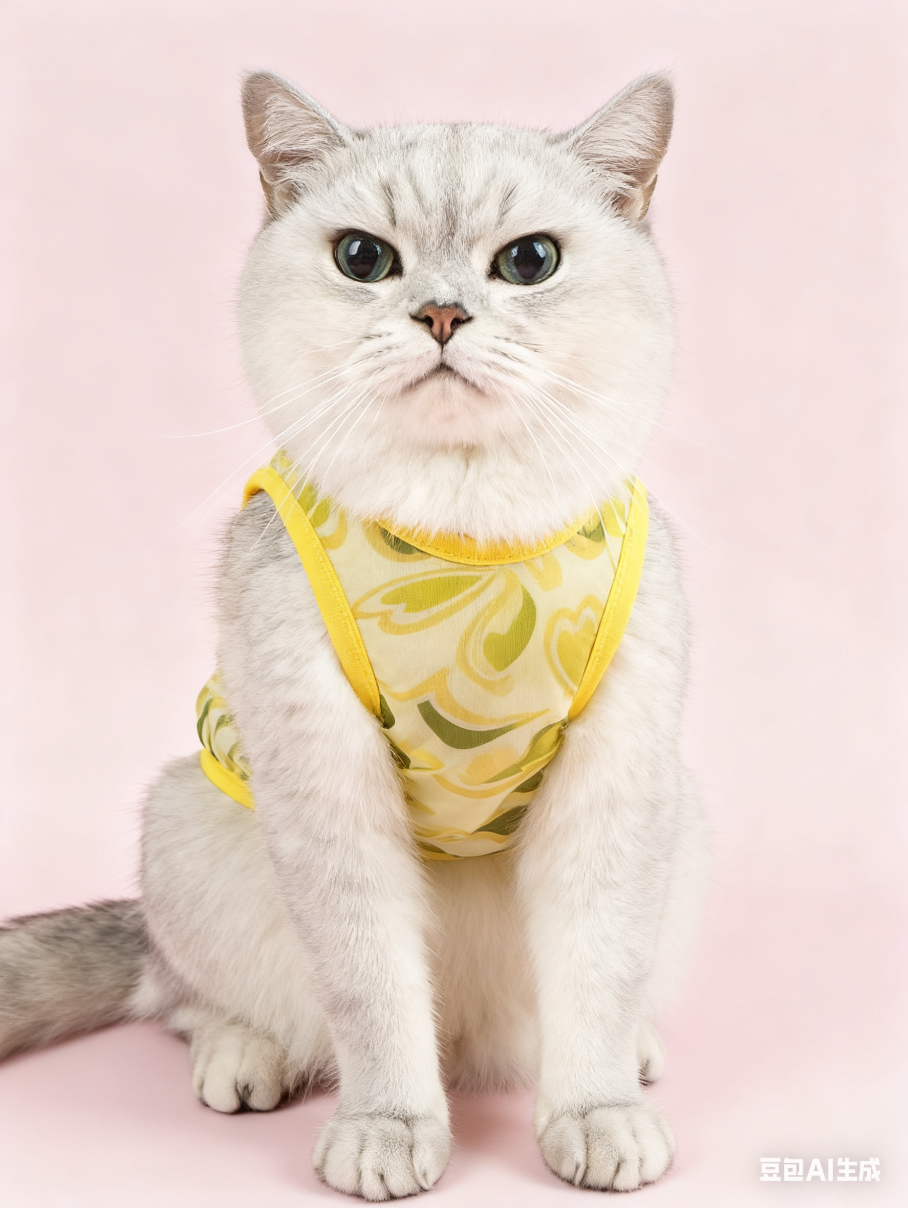 Retro Heart Print Sheer Mesh Cat Vest