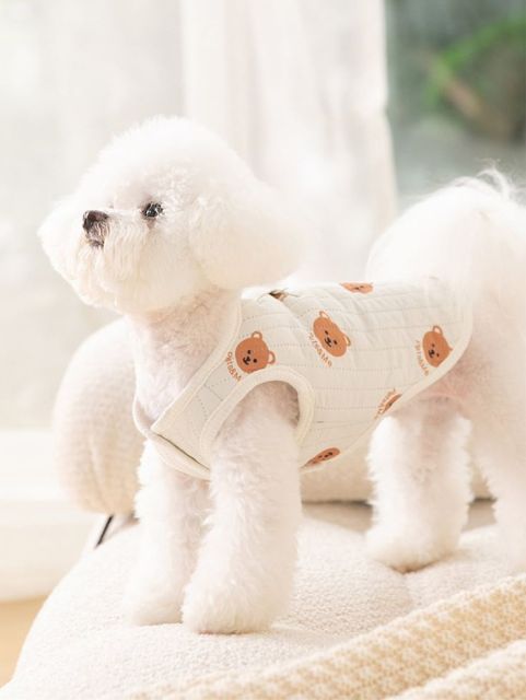 Cute Teddy Bear Print Dog Harness Vest 