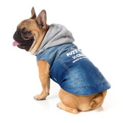Denim Hoodie Dog Jacket