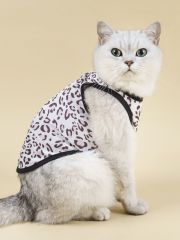 Leopard Print Mesh Cat Vest