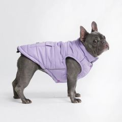 Purple Quilted Dog Vest with Functional Pockets