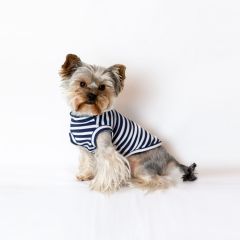 Small dog striped summer t-Shirt cotton breathable