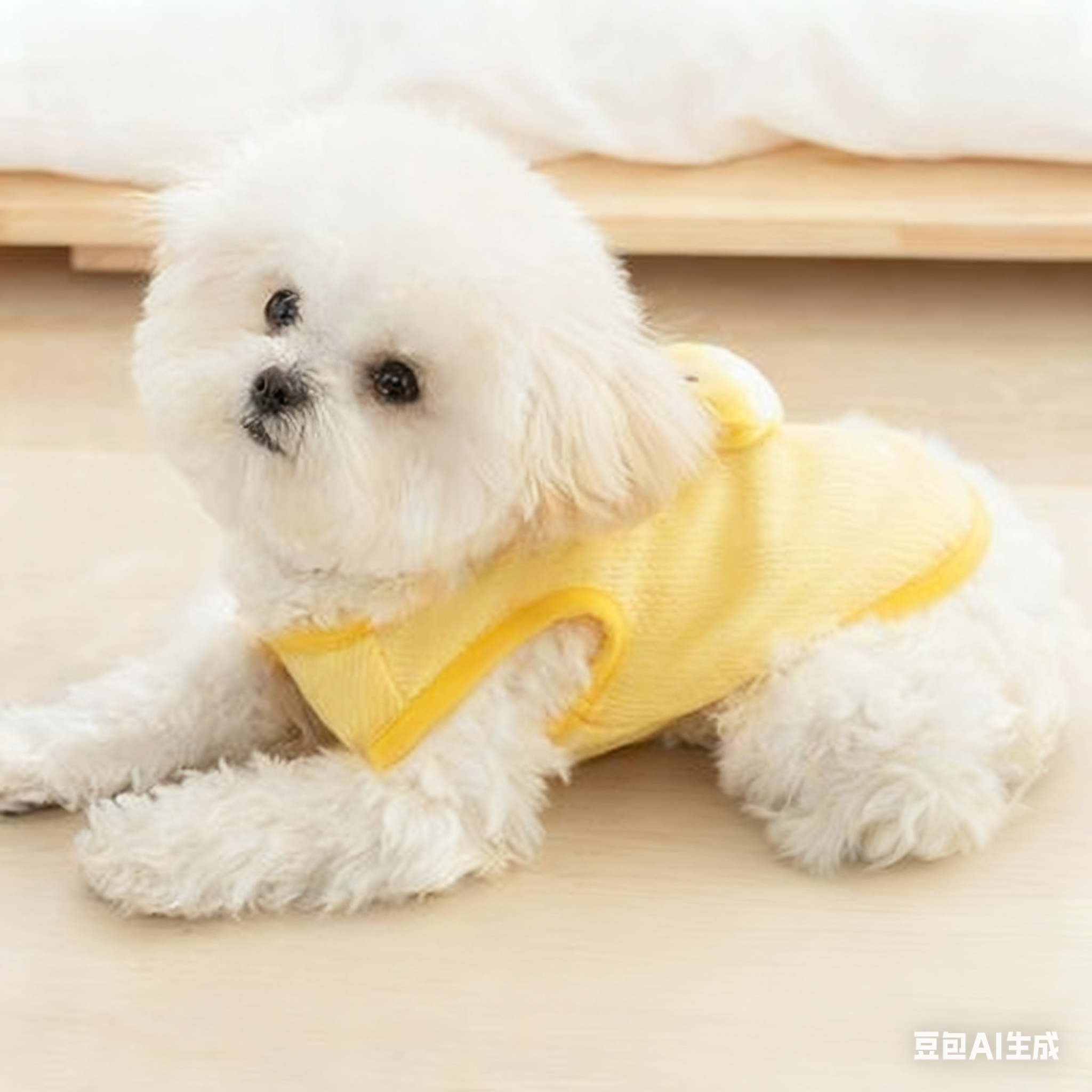 Pet Vest – Yellow Knitted Sleeveless Vest with 3D Detail
