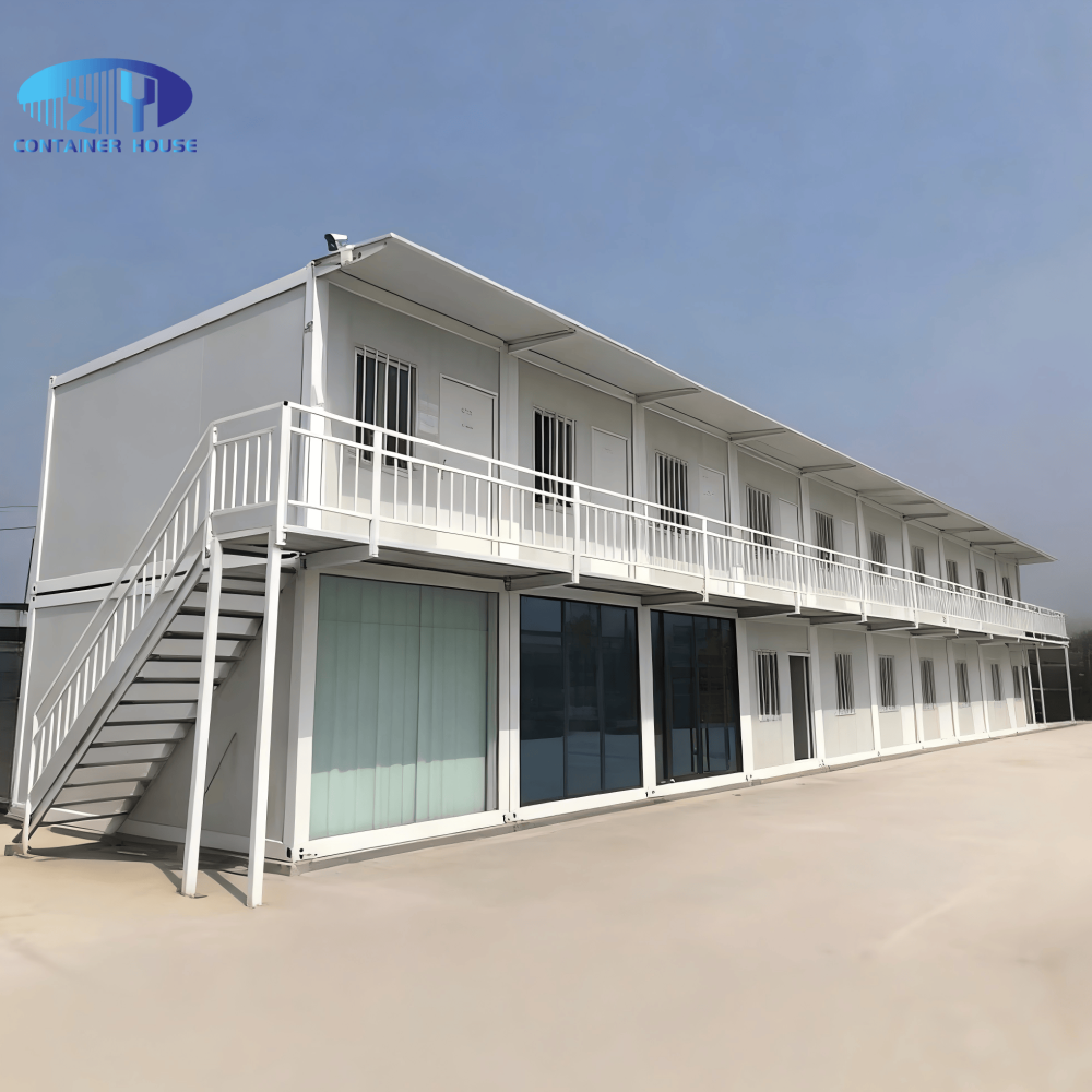 Two-Story Modular Detachable Prefab Container House for Office Living Multi-Purpose Assembled Building