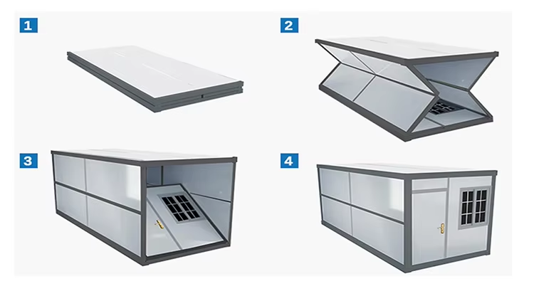 China Promotion High Quality All Season X-Type Stylish Practical Mobile Cost-Effective Fast Aeesmble Fold Container House