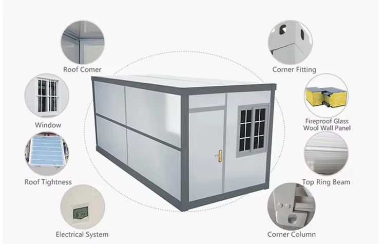 China Promotion High Quality All Season X-Type Stylish Practical Mobile Cost-Effective Fast Aeesmble Fold Container House