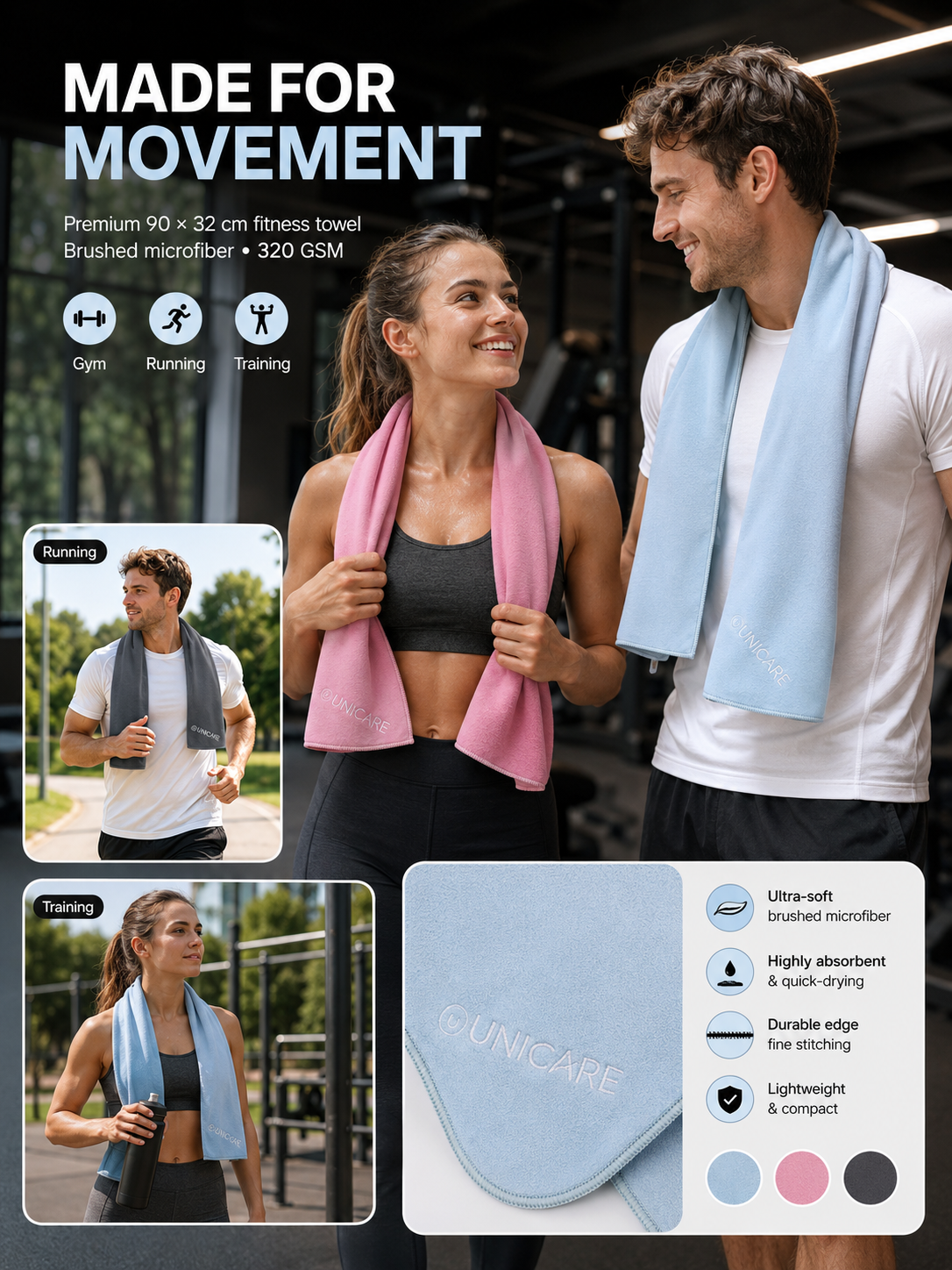 Unicare Sportfun Towel Champion