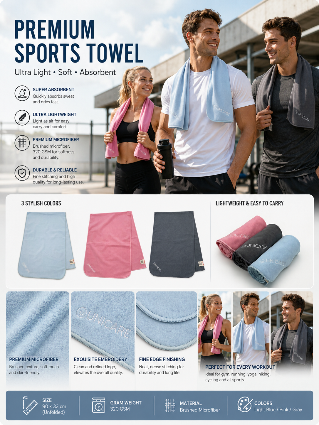 Unicare Sportfun Towel Champion