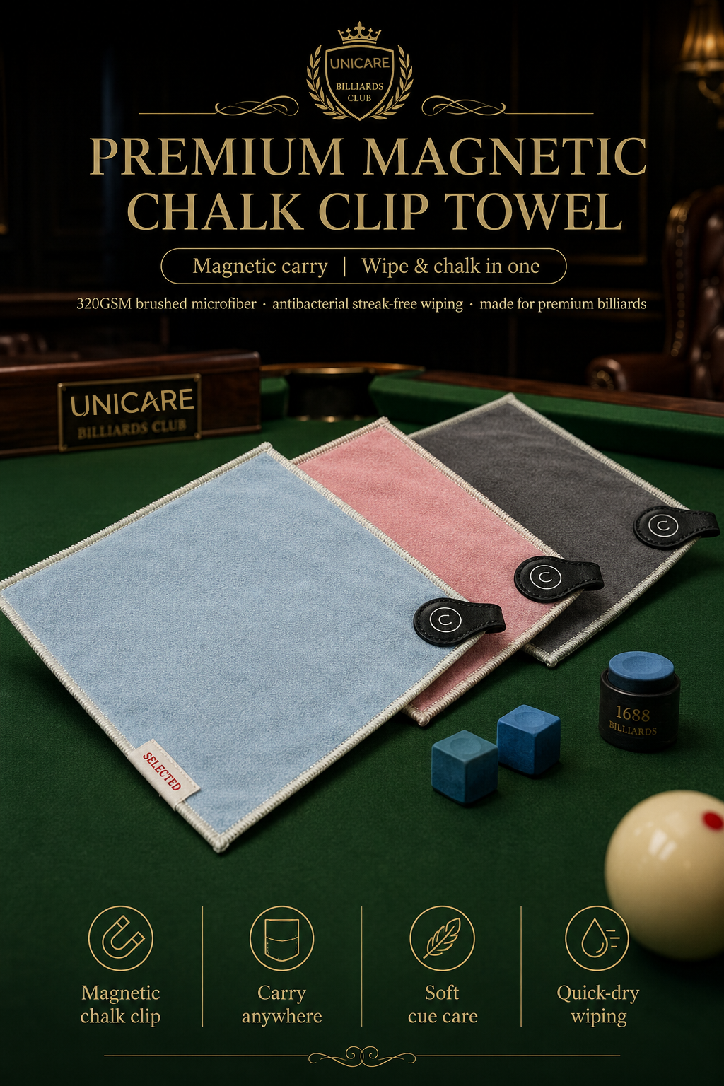 Unicare Magnetic Towel with Chalk Mini Pro