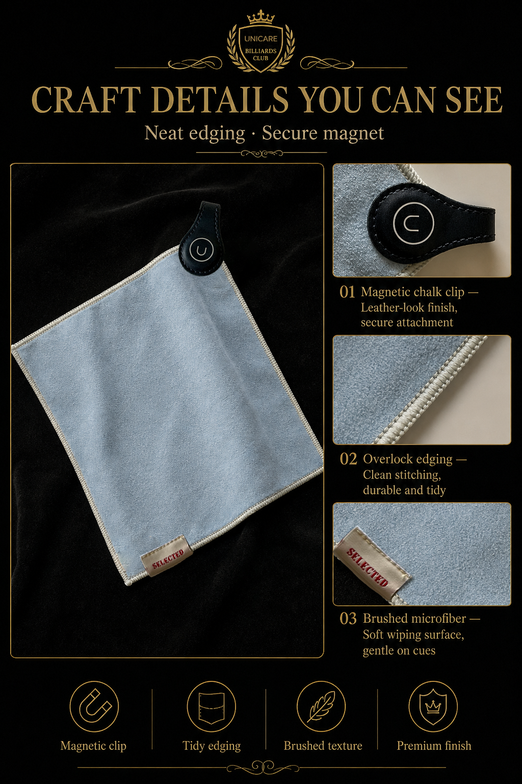 Unicare Magnetic Towel with Chalk Mini Pro