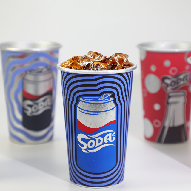 Aluminum Tumbler Party Cola Metal Reusable Magic Cold Custom 16oz Aluminum Color Changing Cup