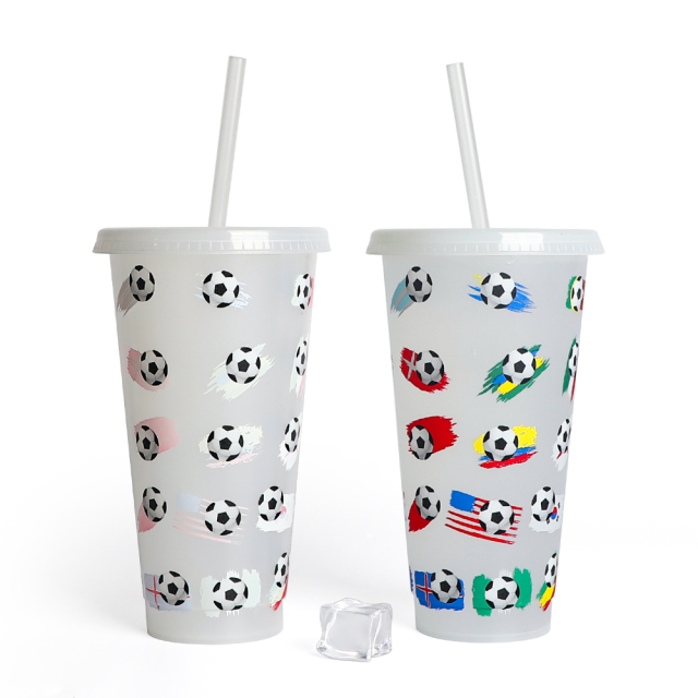 Wholesale 24oz Soccer Color Changing Cup | Custom Football Souvenir Tumbler