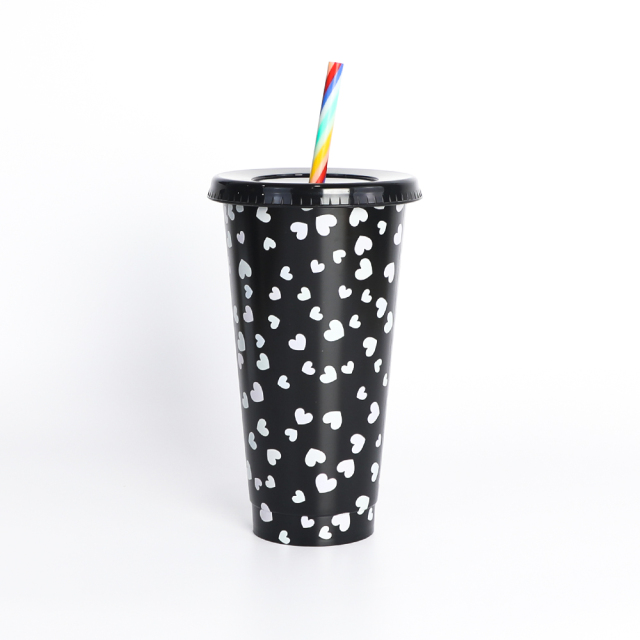 Custom cold  change 24oz color-changing plastic cup
