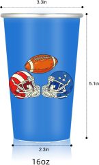 16oz Red Blue Cold Activated Color Changing Aluminum Cups