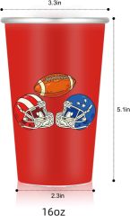 16oz Red Blue Cold Activated Color Changing Aluminum Cups