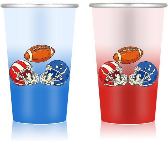 16oz Red Blue Cold Activated Color Changing Aluminum Cups