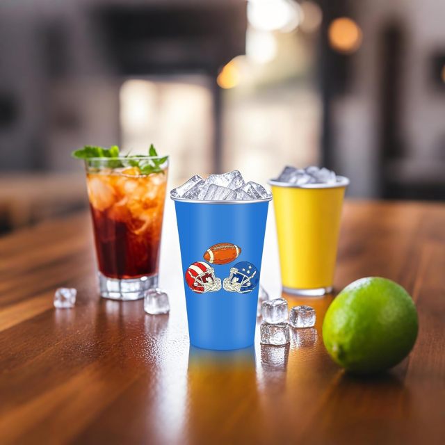 16oz Red Blue Cold Activated Color Changing Aluminum Cups