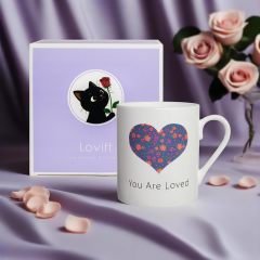 Flower Heart Love Color Changing Ceramic Coffee Mug 12oz