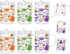 Halloween Horror Ghost Glass Color Changing Cups 6 Pcs
