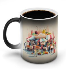 People in Market Magic Color Changing Ceramic Coffee Mug