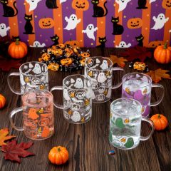 Halloween Horror Ghost Glass Color Changing Cups 6 Pcs