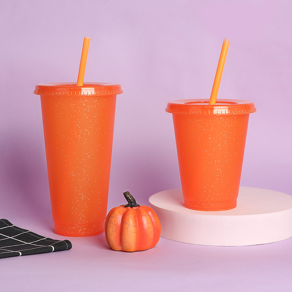 Custom heat changing cup revealing logo before and after hot water