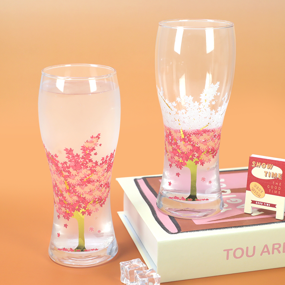 Thermal shock resistance test of LFGB certified thermochromic borosilicate glass cup with boiling water