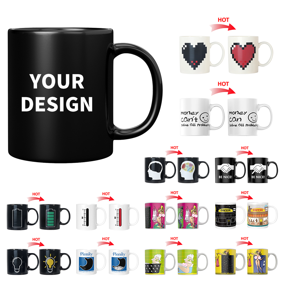 Microwave Safe Color Changing Ceramic Mugs
