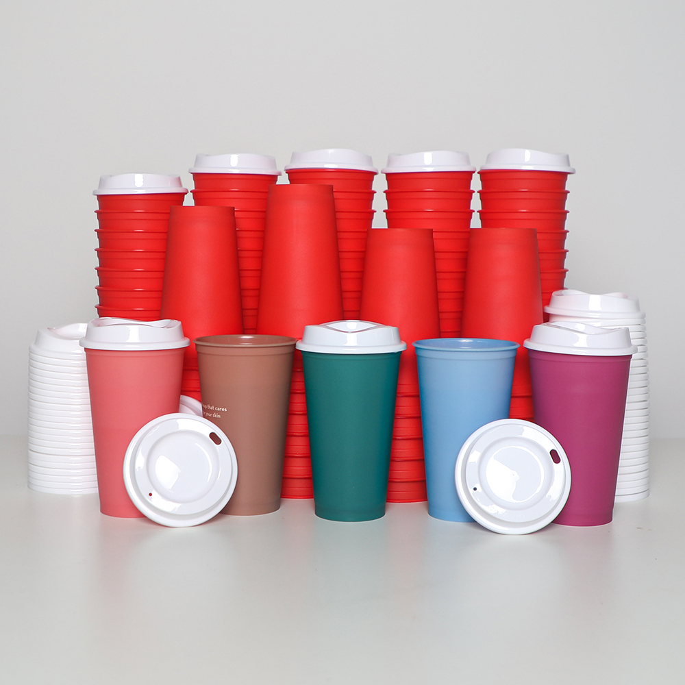 Quality control AQL inspection of FDA approved custom magic mugs in factory.