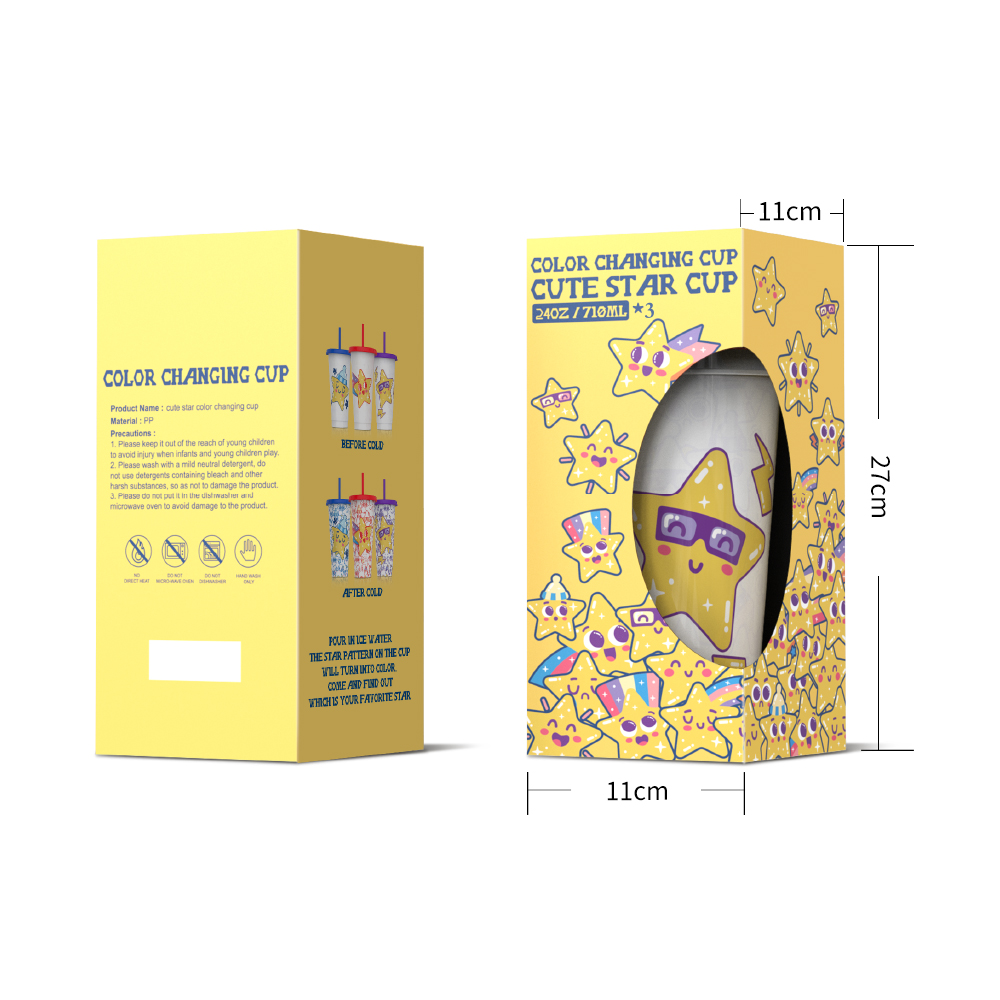 Retail Ready Color Changing Cups with Custom Packaging