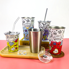 Custom Party Stainless Steel Chill-Reactive Color Changing Cup