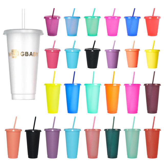 Wholesale 16oz Color Changing Confetti Cup | Custom PP Plastic Cold Cups Factory