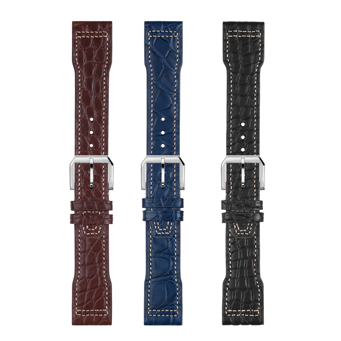 WG-EP54# Crocodile Leather Watch Strap