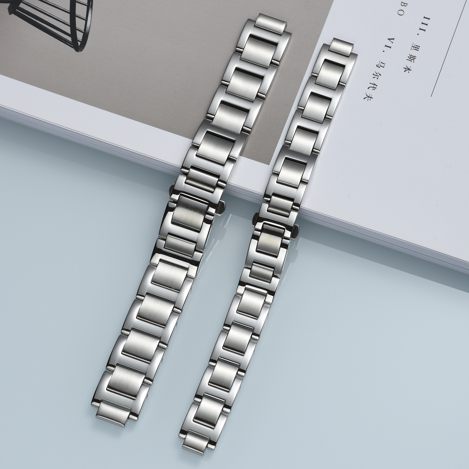 KDY-G15# Ballon Bleu Steel Watch Strap