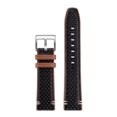 Black Face with Brown Edge & Black Stitching
