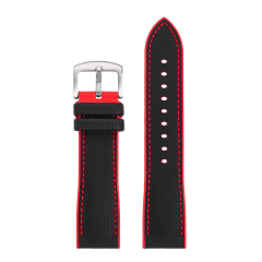 Black with Red Stitching