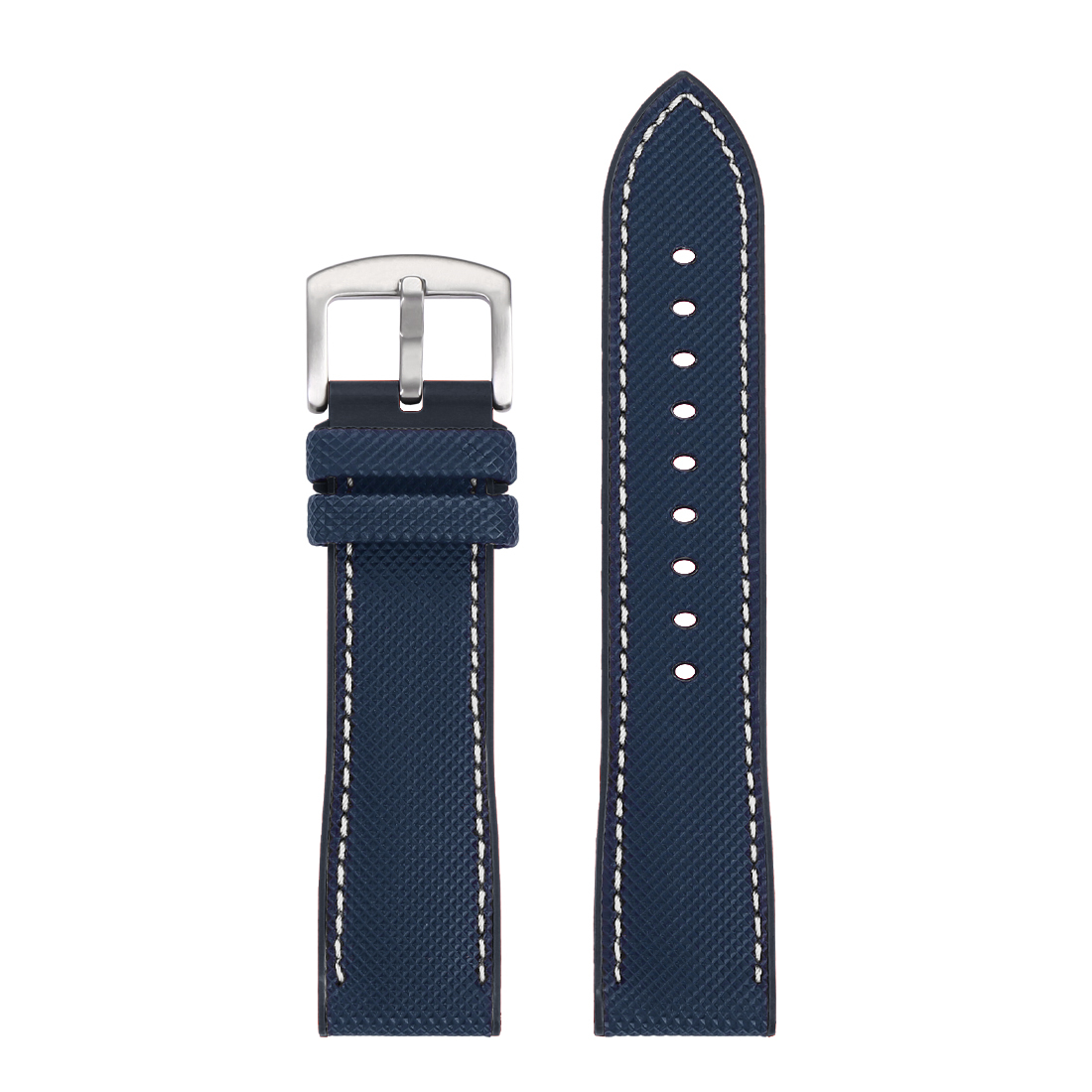 FKM Fluororubber Nylon Watch Band 20/22/24mm - Waterproof, Breathable & Durable Replacement Strap for Men & Women