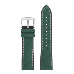 Green with White Stitching