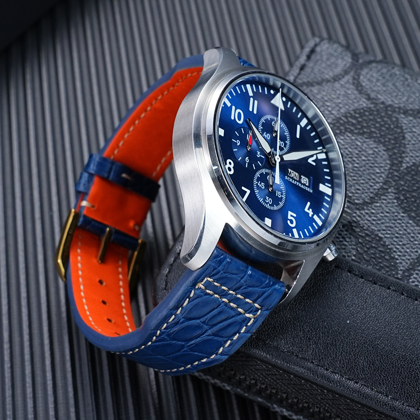 Compatible with IWC Pilot's Watch crocodile leather straps Ultimate Luxury